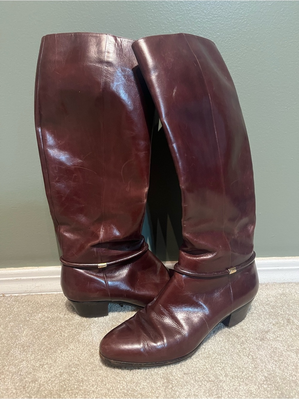 Authentic Salvatore Ferragamo Italian Women’s Riding Boots 6.5 - Picture 3 of 10